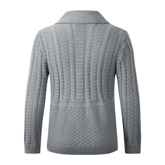 Damen modische Strickjacke mit vielseitigem Zopfdesign EB