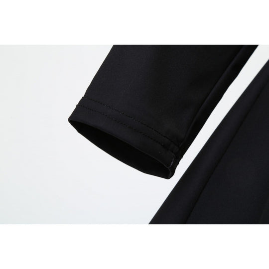 Damen Festliches A-Linien-Kleid mit Weihnachtsprint, Langarm und ausgestelltem Rock EB