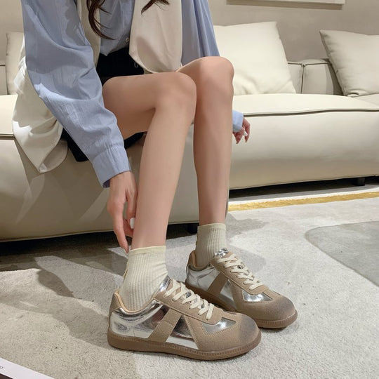 Damen modische Sneakers mit reflektierenden Details und bequemer Sohle EB