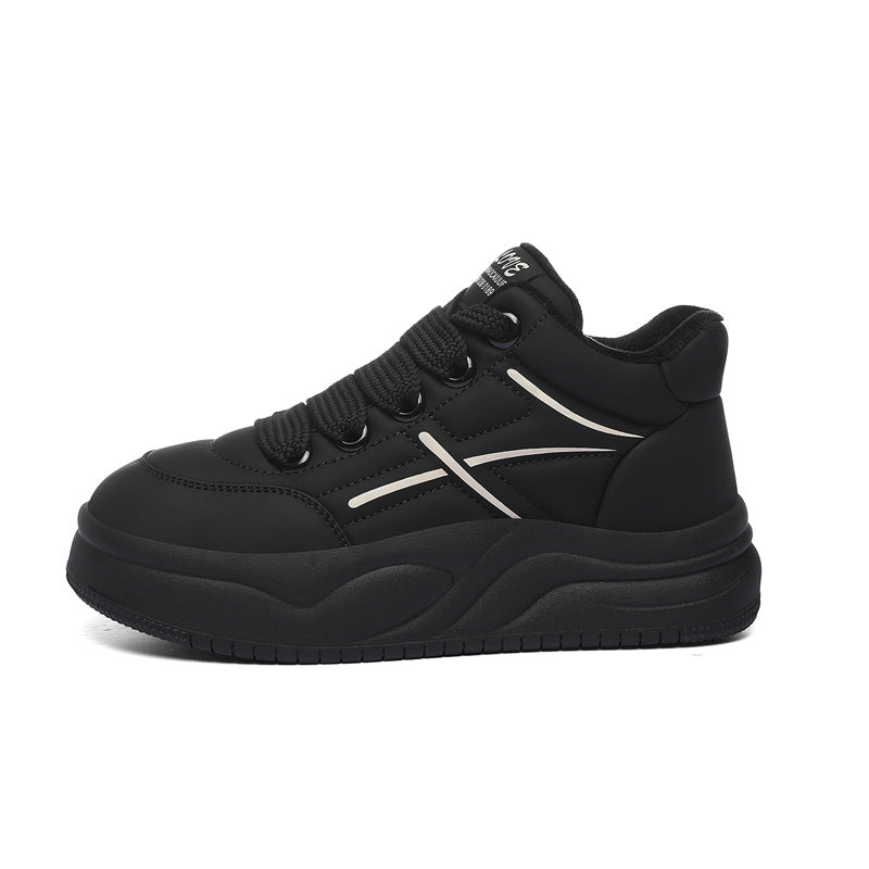 Damen trendige High-Top Sneakers mit extraleichter Sohle und kuscheligem Futter EB