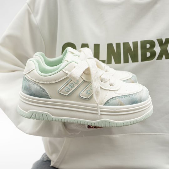 Damen Sportliche Sneakers mit verspielt floralem Design und gepolsterter Sohle EB