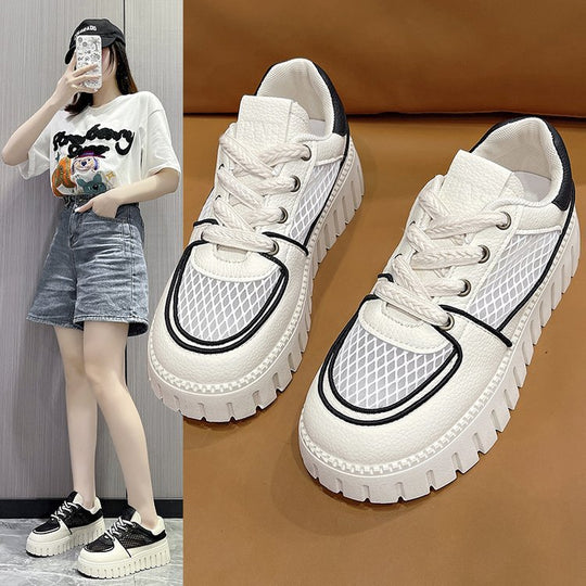 Damen Chunky Sneakers mit atmungsaktivem Netzdesign und rutschfester Sohle EB