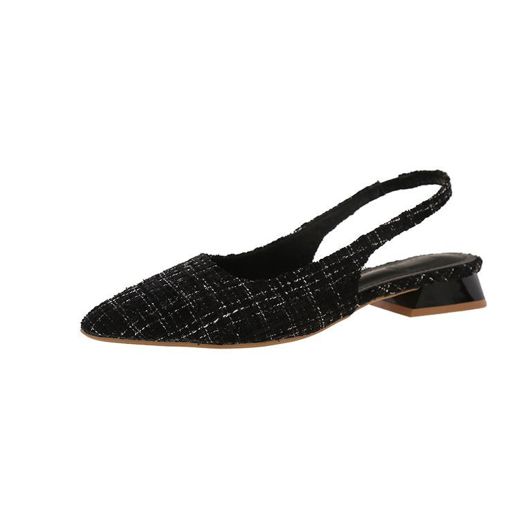 Damen Slingbacks mit dekorativem Textil-Obermaterial EB