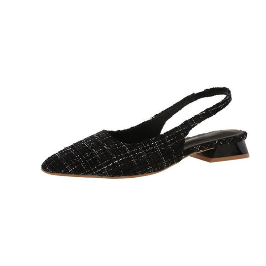 Damen Slingbacks mit dekorativem Textil-Obermaterial EB