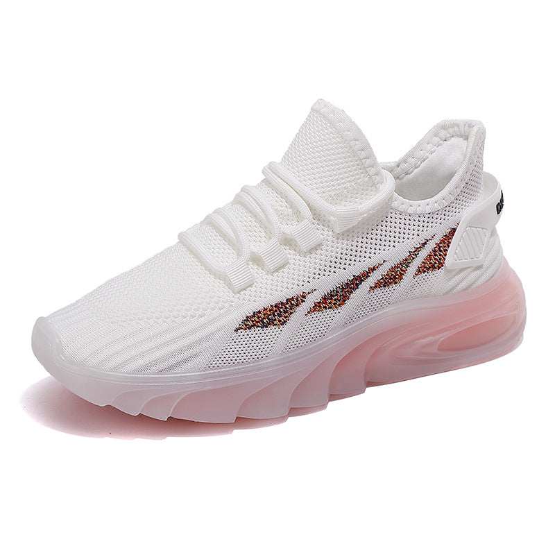 Damen Sportliche Freizeit Sneakers mit atmungsaktiver Mesh-Oberfläche und dämpfender Sohle EB