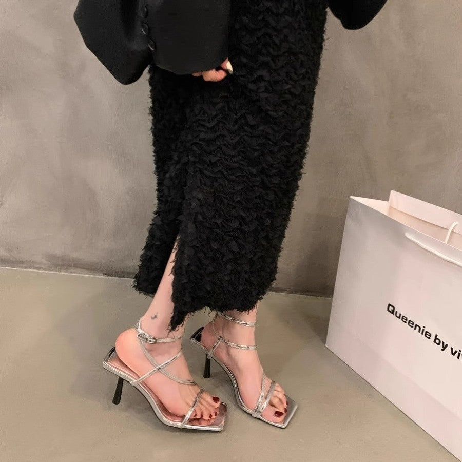 Damen elegante Slingback-Pumps mit verstellbaren Riemen EB