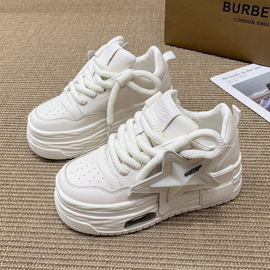 Damen Trendige Chunky Sneakers mit auffälligem Stern-Design EB