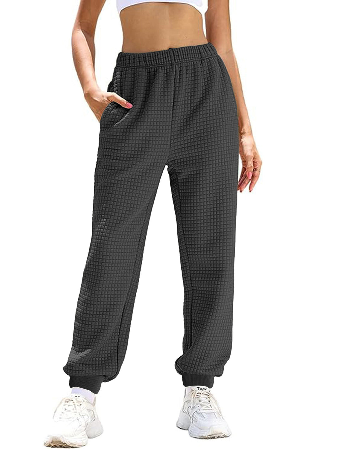 Damen Freizeit-Hose mit elastischem Bund und praktischen Taschen EB