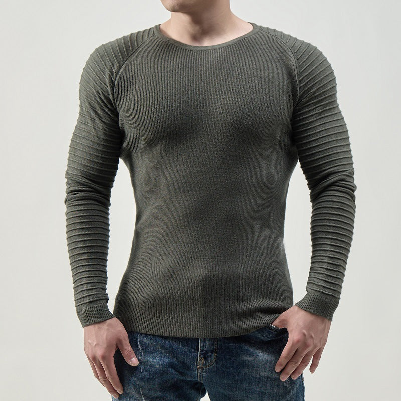 Herren Langarmshirt mit strukturierten Ärmeln EB