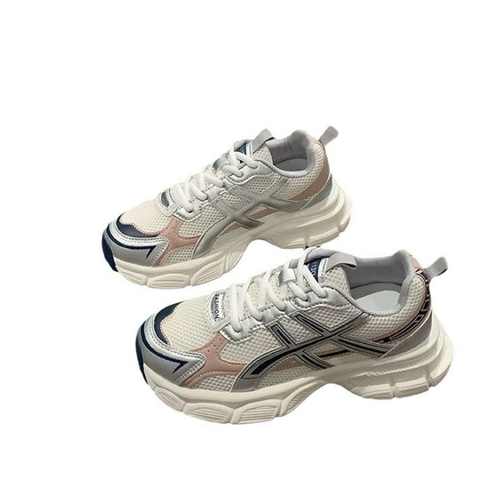 Damen modische Laufschuhe mit atmungsaktivem Mesh-Obermaterial und gepolsterter Sohle EB