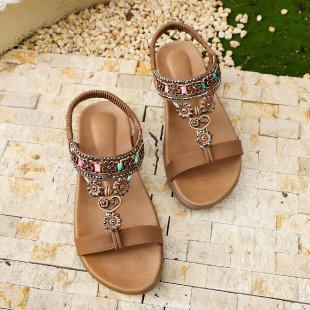 Damen Riemchen-Sandalen mit filigranen Verzierungen EB