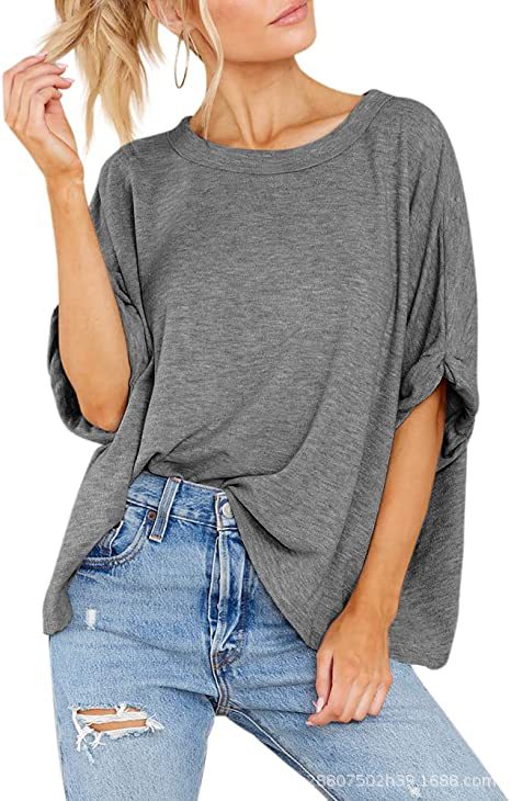 Damen lässiges Oversized T-Shirt EB