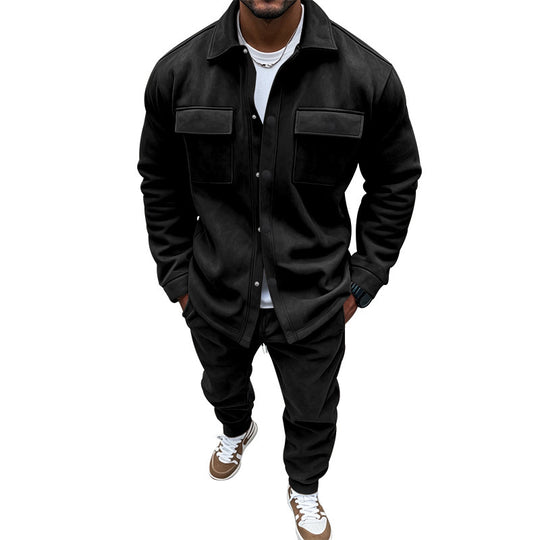 Herren Freizeit-Longejacke mit praktischen Knopftaschen und elastischen Details EB