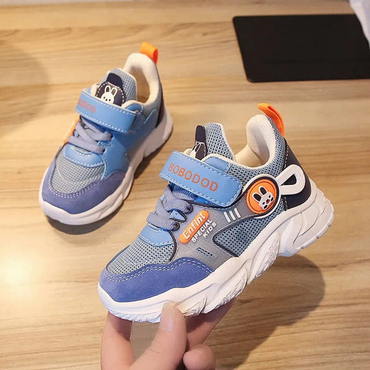 Damen sportliche Klett-Sneaker mit buntem Tiermotiv und atmungsaktivem Obermaterial EB
