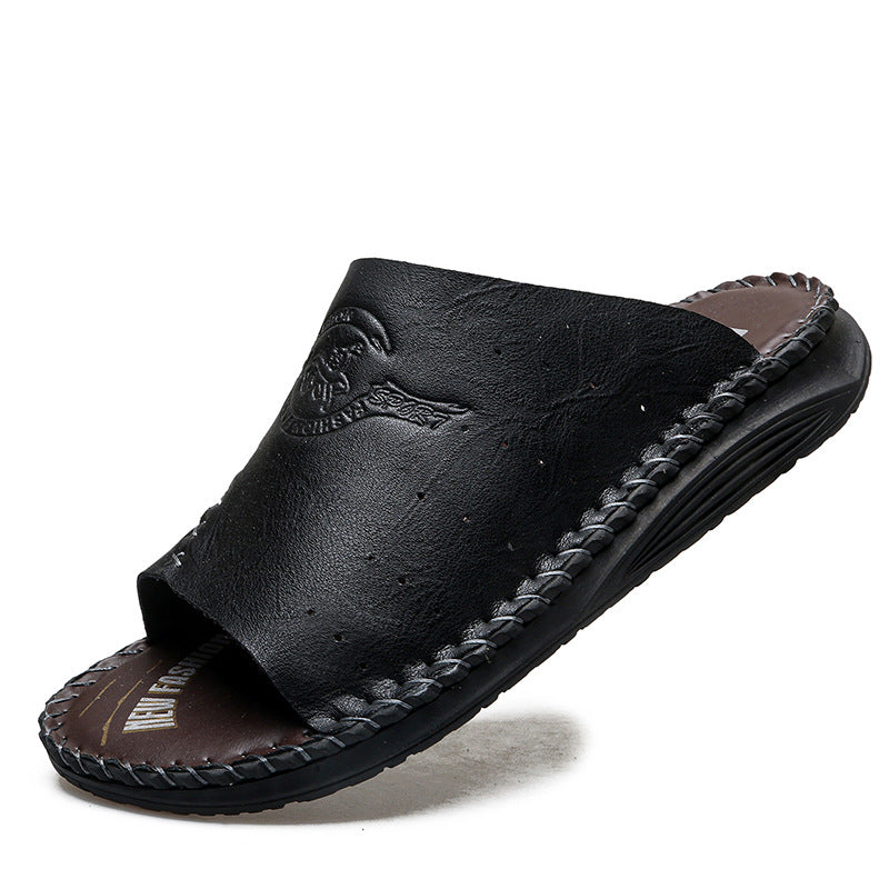 Herren Komfortable und atmungsaktive Ledersandalen EB