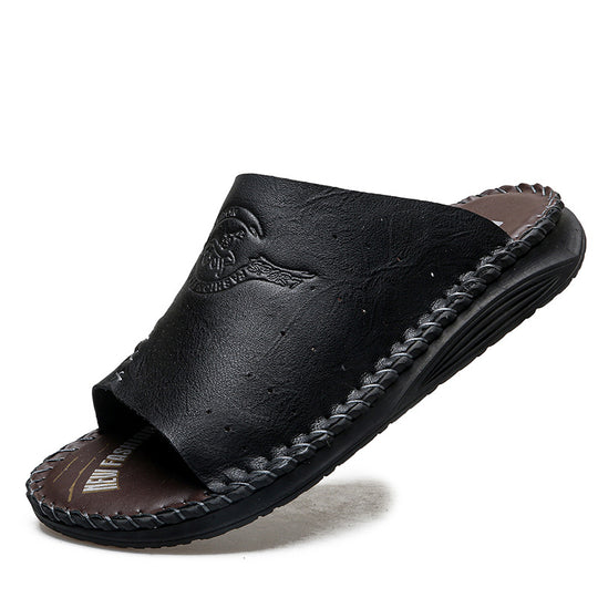 Herren Komfortable und atmungsaktive Ledersandalen EB