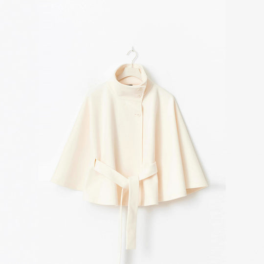 Damen Relaxed Fit Umhangjacke mit Bindegürtel EB