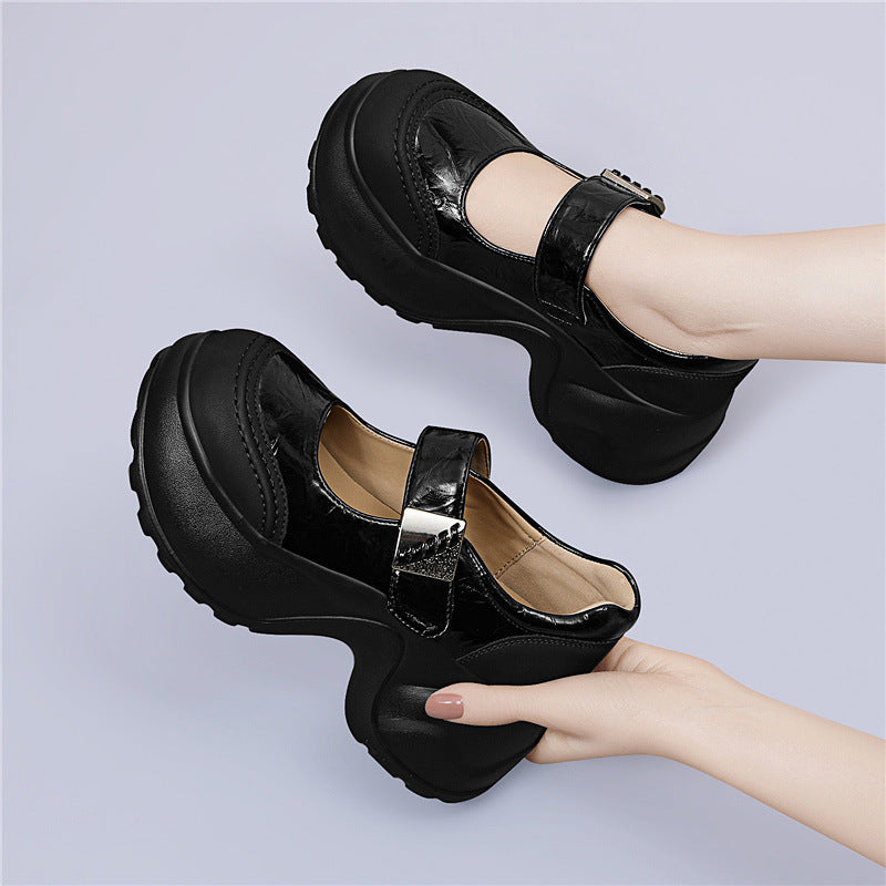 Damen Halbhohe Komfort-Schuhe mit verstellbarem Riemen EB