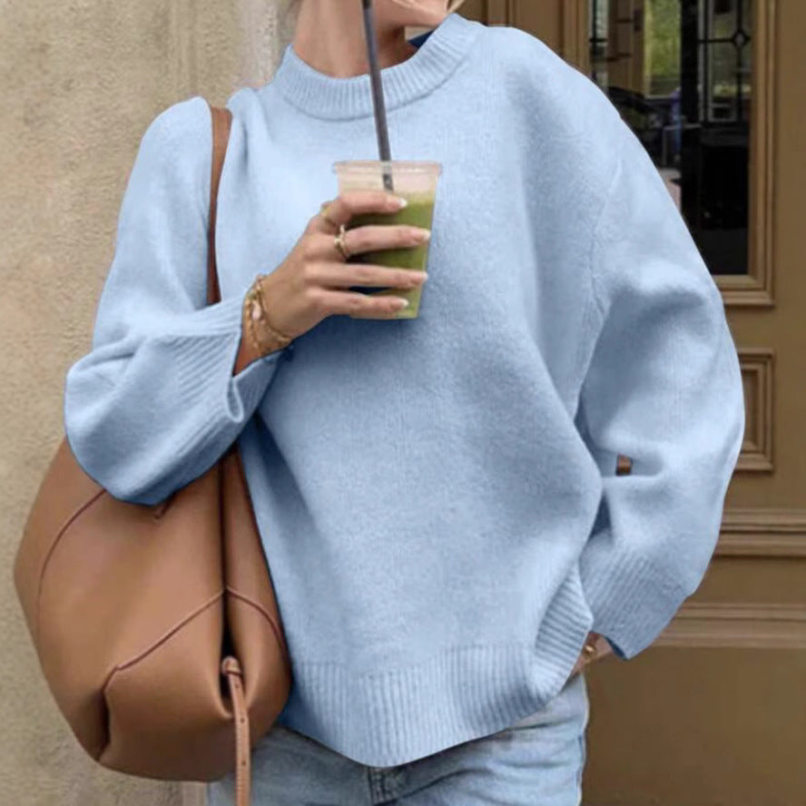 Damen Pullover mit lässigem Schnitt und voluminösen Ärmeln EB