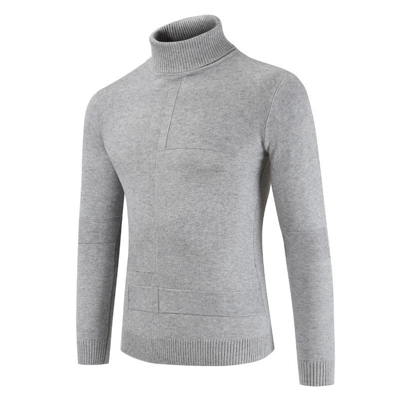 Herren Rollkragenpullover aus weichem Strickmaterial mit modernem Design EB