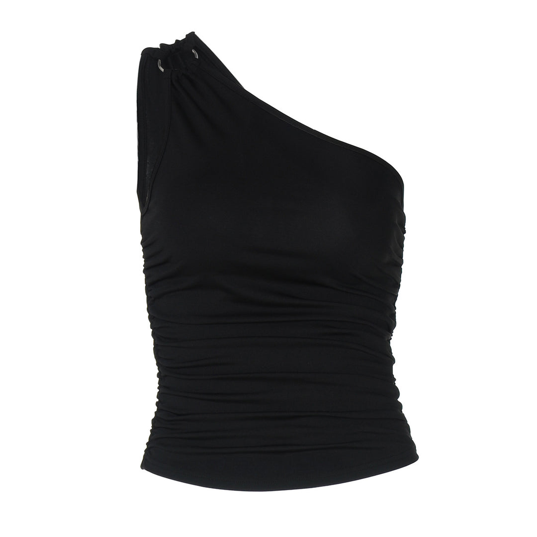 Damen elegantes Oberteil mit asymmetrischem Schnitt und raffinierten Raffungselementen EB