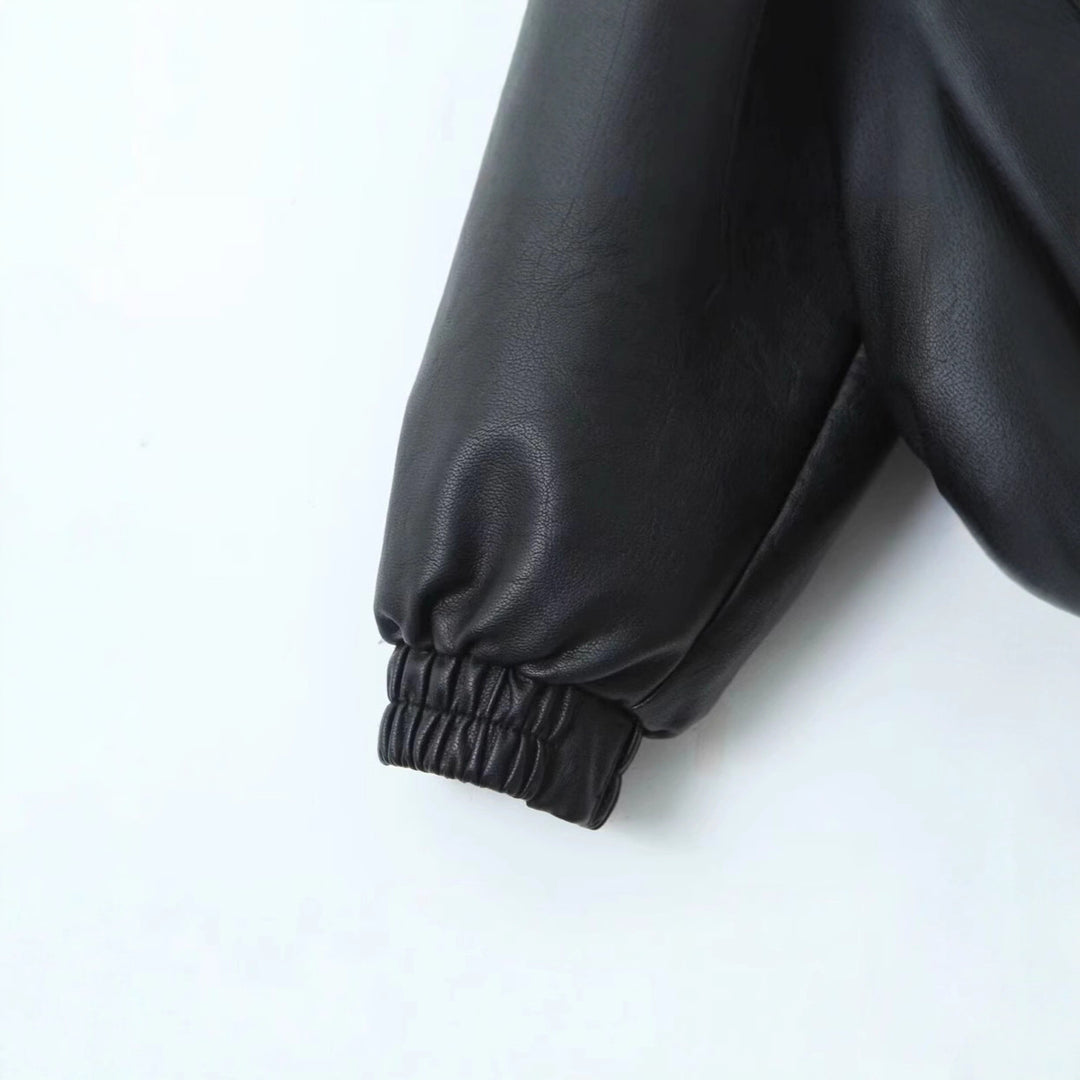 Damen lässige jacke mit elastischem Saum und praktischen Taschen EB