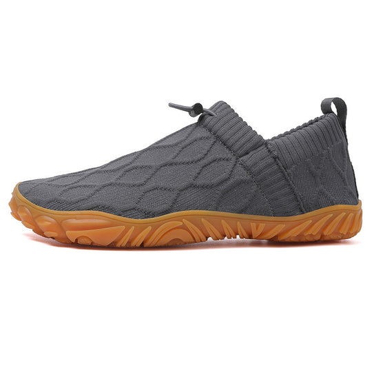 Unisex nan Hybrid-Slipper für Indoor und Outdoor mit elastischem Strickschaft, Zugstopper und profilierter Gummisohle EB