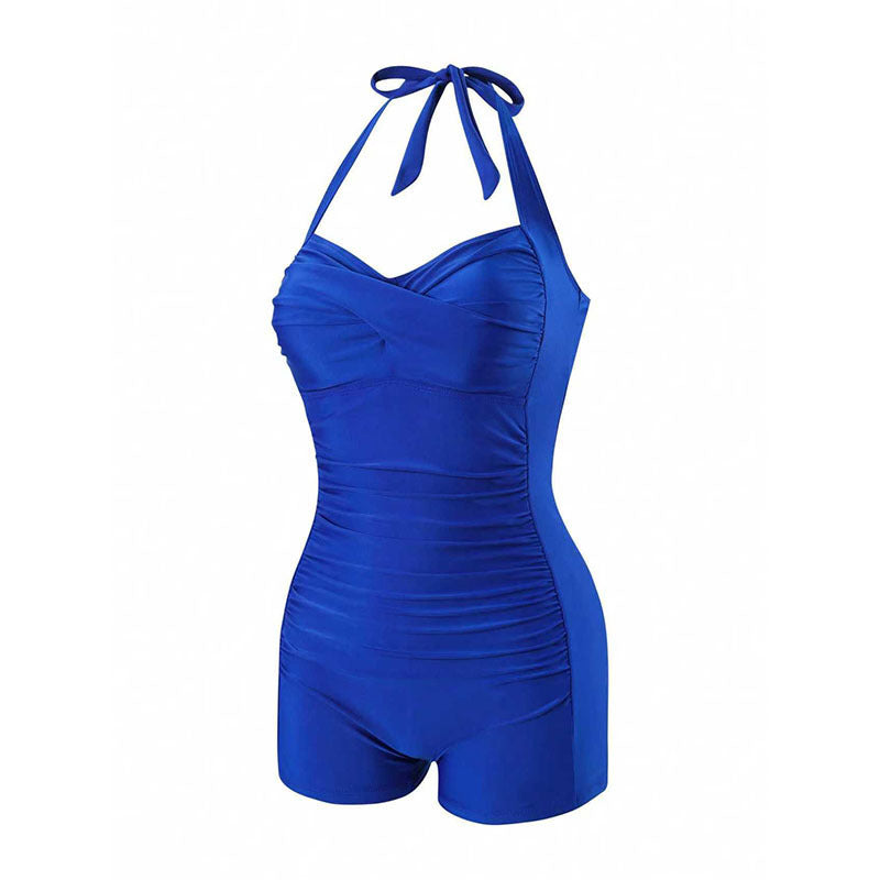 Damen Einteiler Badeanzug mit halterneck Design und moderner Passform EB