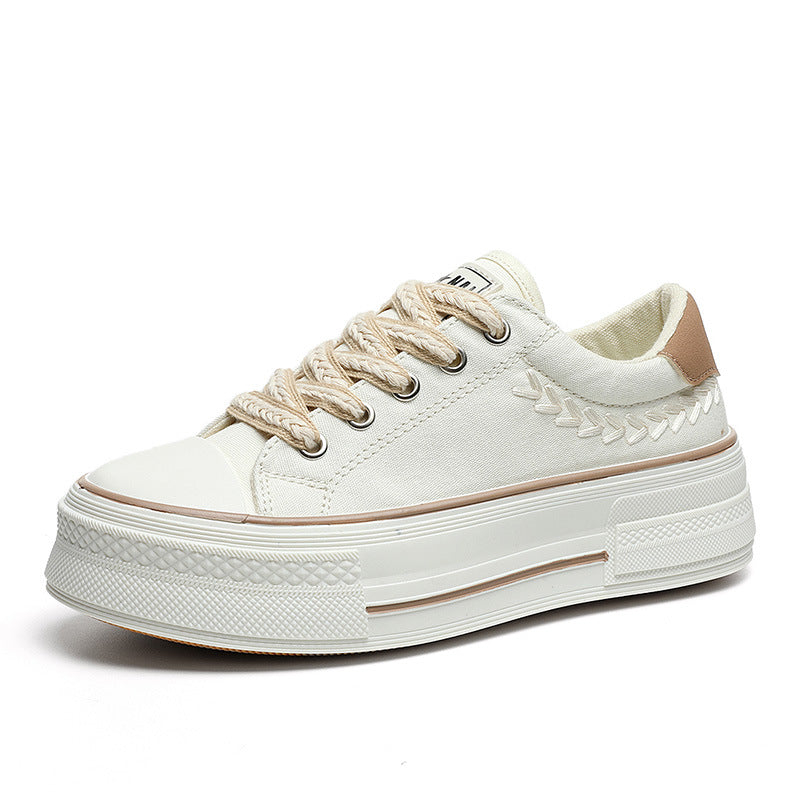 Damen Sneaker mit hoher Plateausohle und atmungsaktivem Obermaterial EB