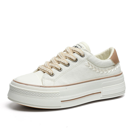 Damen Sneaker mit hoher Plateausohle und atmungsaktivem Obermaterial EB