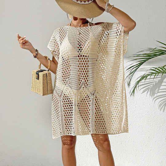 Damen eleganter häkel Strandüberwurf EB