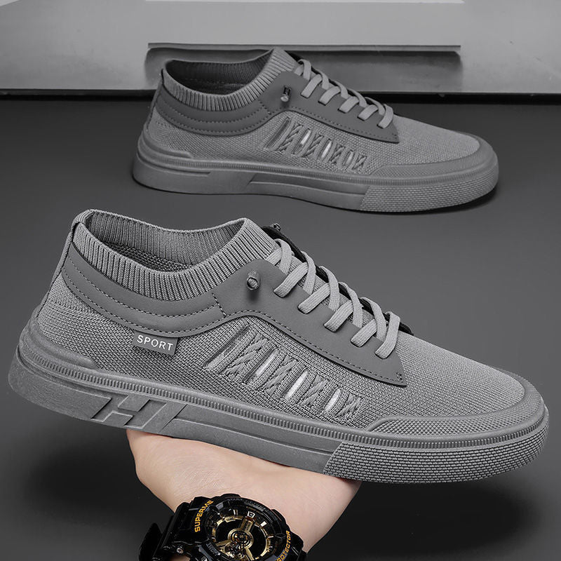 Damen modische Sneakers mit atmungsaktiver Oberflächenstruktur und dämpfender Sohle EB