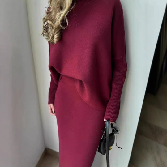 Damen Strickkleid mit elegantem Schnitt und lässigem Look EB