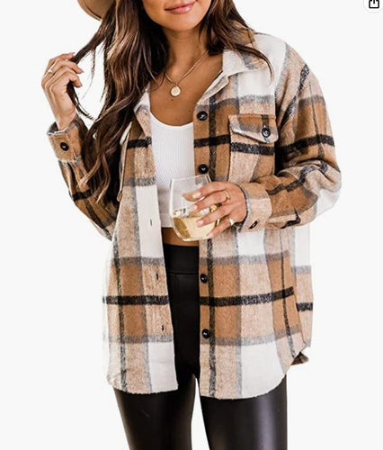 Damen Kariertes Flanellhemd EB