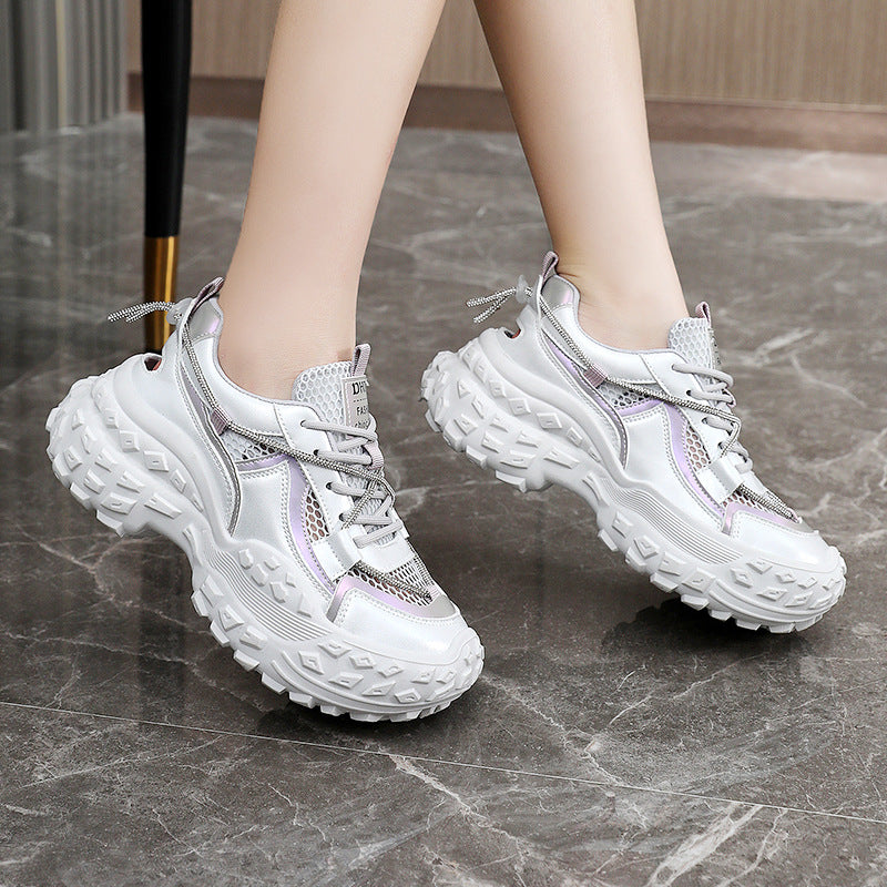 Damen bequeme und stylische Sneakers mit rutschfester Sohle und atmungsaktiver Mesh-Oberfläche EB