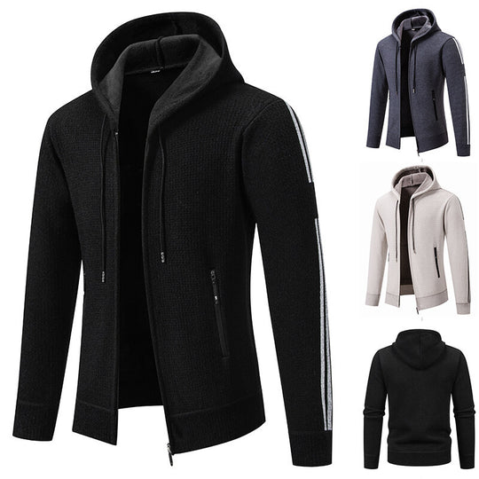 Herren Sportliche Kapuzenjacke mit innovativem Materialmix EB