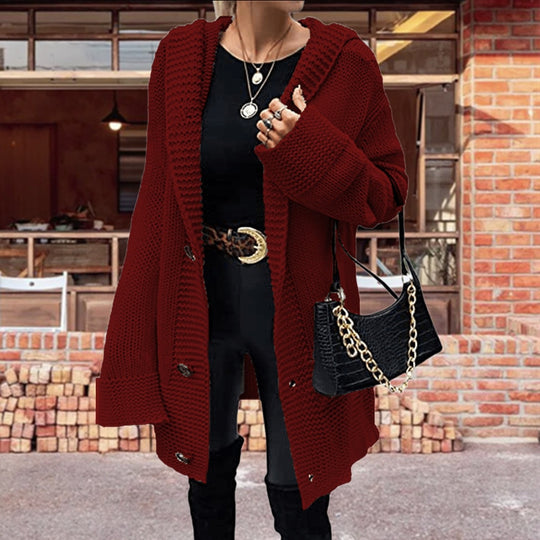 Damen Grobstrickjacke mit oversized Schnitt und praktischen Taschen EB