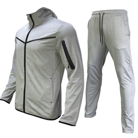 Herren Sportliches Trainingsanzug-Set mit atmungsaktiven Materialien und praktischen Reißverschlusstaschen EB