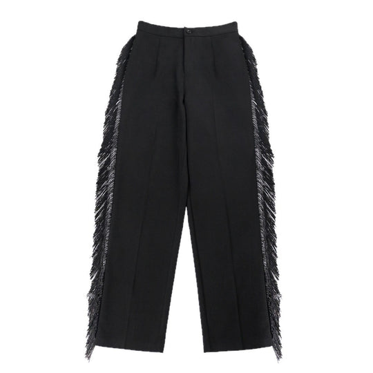 Damen Elegante Hose mit fransierendem Saum und körpernahem Schnitt EB