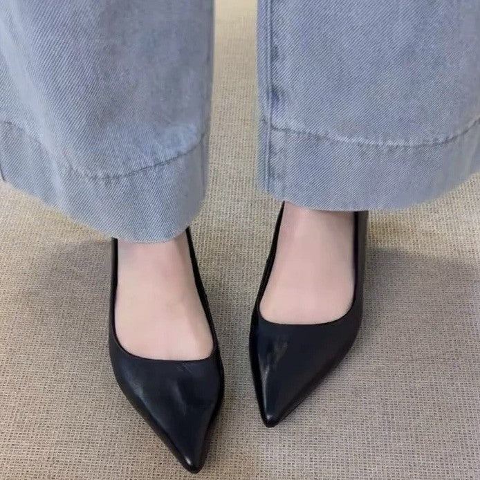 Damen Elegante Ballerinas mit spitzem Design und bequemer Innensohle EB