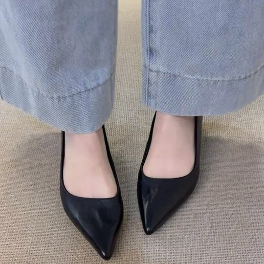Damen Elegante Ballerinas mit spitzem Design und bequemer Innensohle EB
