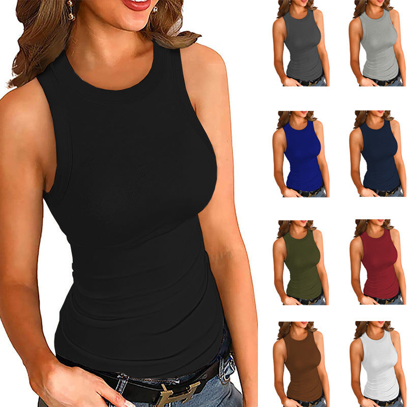 Damen Sportliches Tank-Top mit Kontrastbesatz und figurfreundlichem Schnitt EB