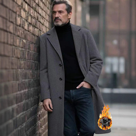 Herren eleganter Wollmantel EB