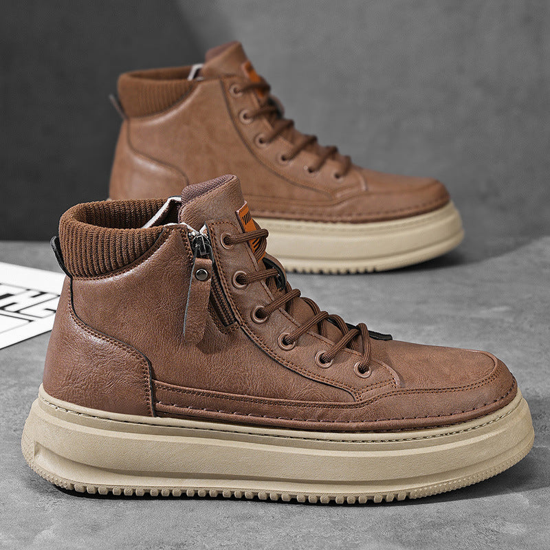 Damen High-Top Sneakers mit praktischem Reißverschluss und robustem Sohlenprofil EB