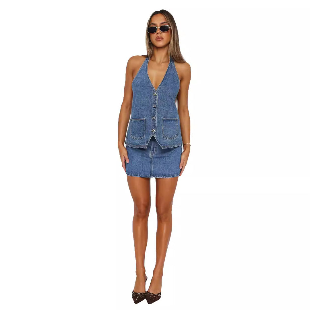 Damen Elegantes und lässiges Zweiteiler-Anzug-Set EB
