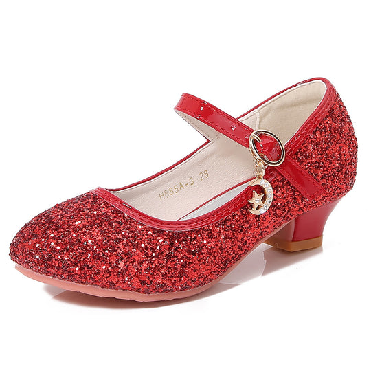 Mädchen Ballerina-Schuhe mit verstellbarem Riemen und Glitzer-Detail EB