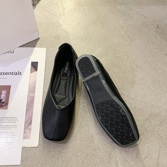 Damen elegante Ballerinas mit geschwungenem Schnitt und flexiblem Fußbett EB