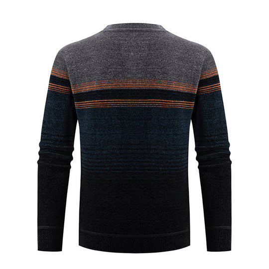 Herren modischer Pullover mit einzigartigem Strukturdesign und mehrfarbigem Muster EB