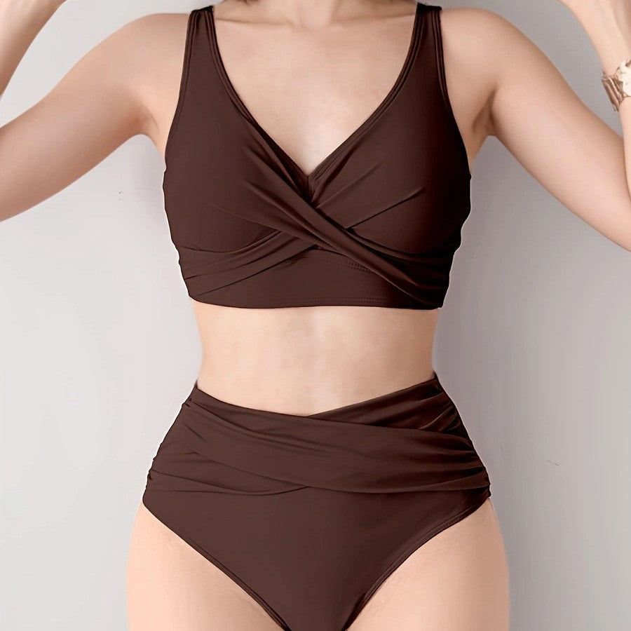 Damen Hochwertiges Wickel-Bikini-Set EB