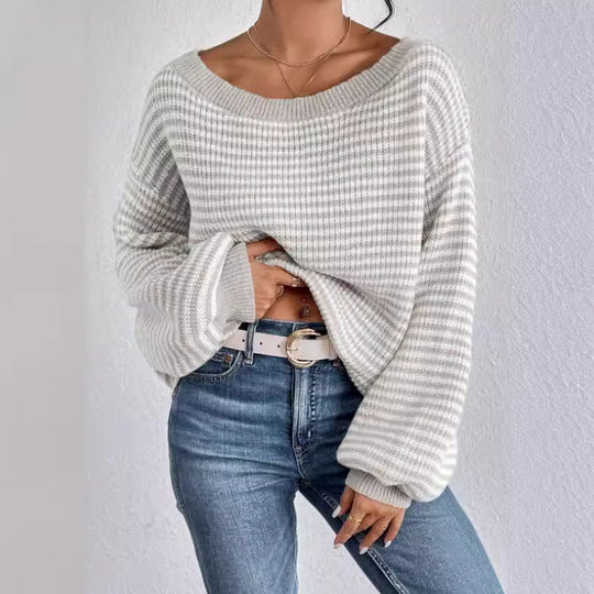 Damen Off-Shoulder Strickpullover EB